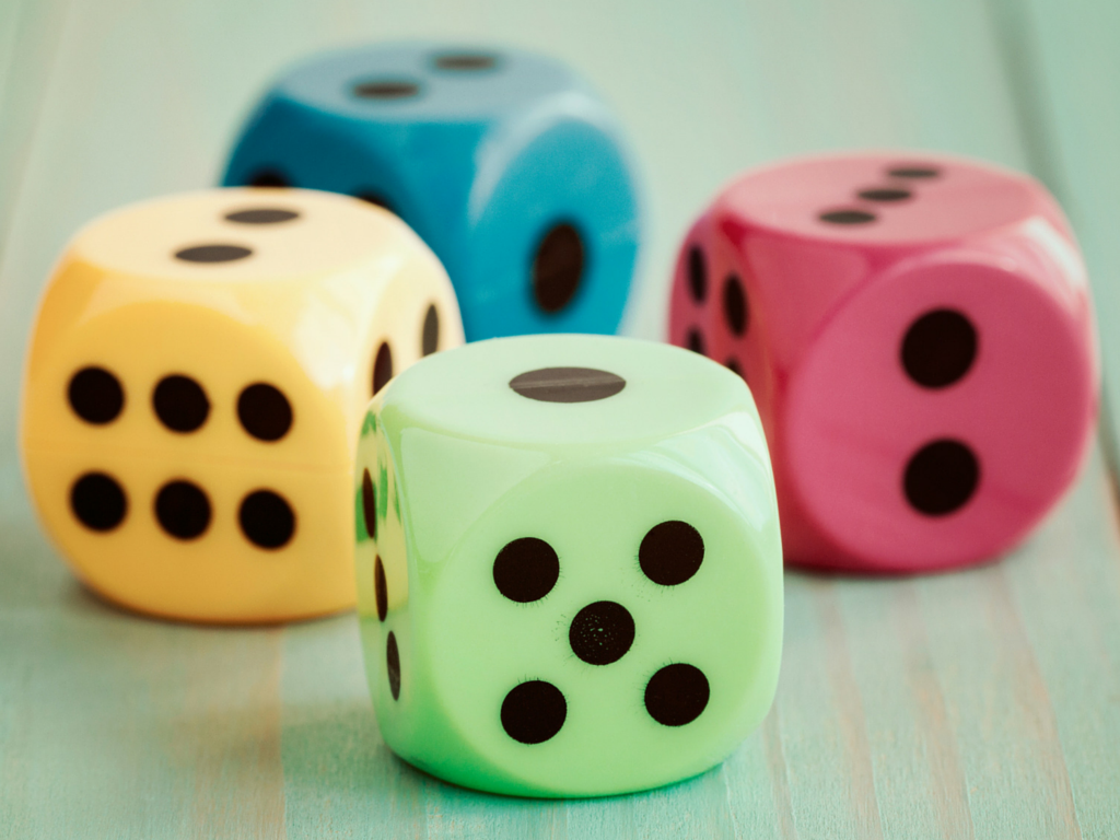 Multi-colored dice
